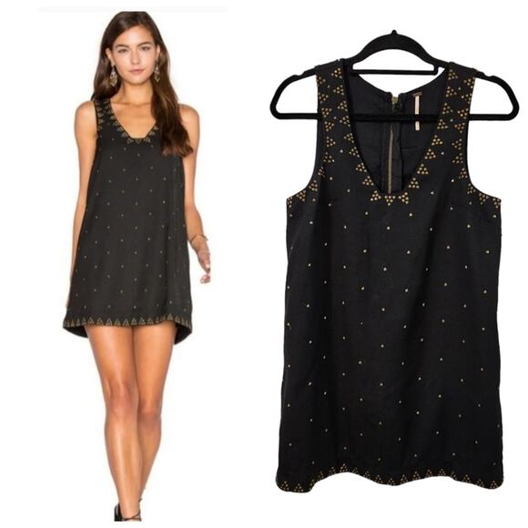 Free People Studded Mini Dress Size 2 - Picture 1 of 10